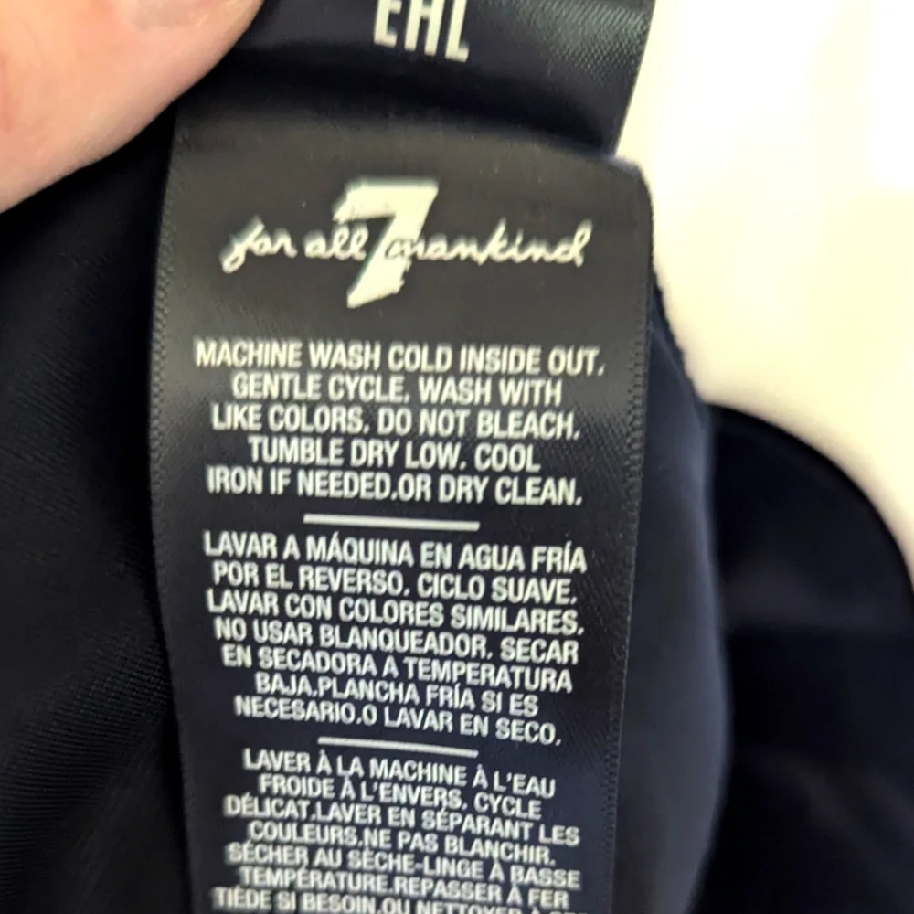 7 For All Mankind Black Velvet Jumpsuit - Picture 5 of 9